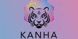 Logo featuring a stylized black tiger face with a mandala background and the word 'KANHA' below